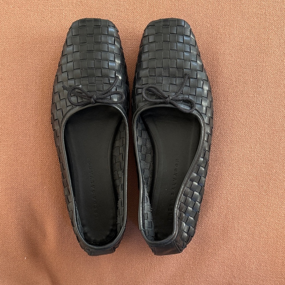 Freda Salvador Jada Square Woven Leather Women’s Shoes